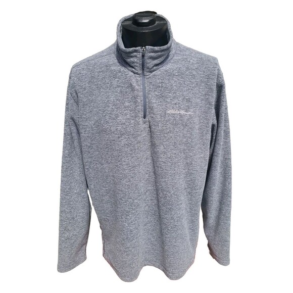 Eddie Bauer Other - Eddie Bauer 1/4 Zip Pullover Sweater Fleece Gray Heathered Mens Size Large